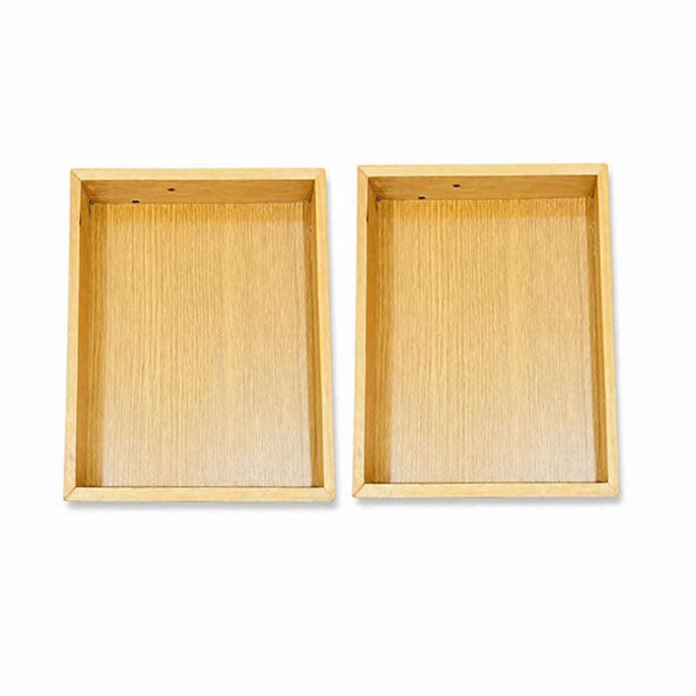 Woodwolf® Wooden Serving Tray, Rectangular, Natural Clear Matte Finish, 10x12 Inch, Pure Wood, Multipurpose for Kitchen, Dining & Coffee Table