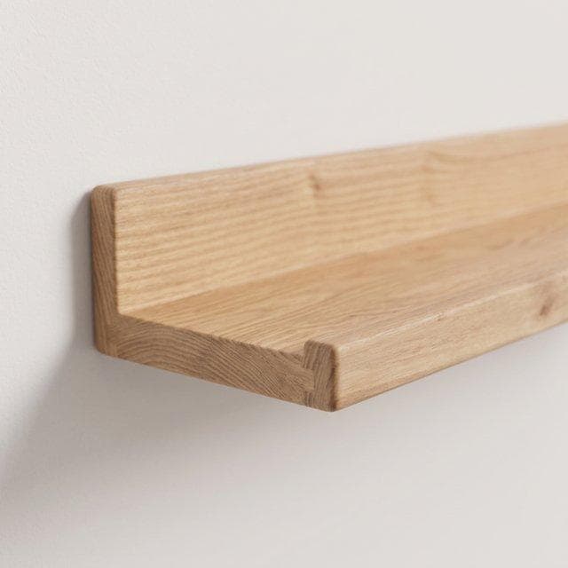 Natural Pine Wood Floating Ledge Shelves Set 3 | Woodwolf - Natural Solid Wood Grain & Finish Detail