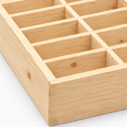 Pine Wood Compartment Organizer Tray, Wooden Storage & Display Box for Crafts, Jewelry & Accessories-natural - Thumbnail 4