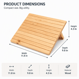 Pine wood Tiered Earring Display Stand – Slatted Jewelry Card Holder & Organizer-natural - Thumbnail 5