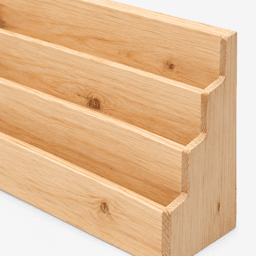 3-Tier Pine Wood Jewelry Card Holder & Tiered Shelf Organizer-natural - Thumbnail 4