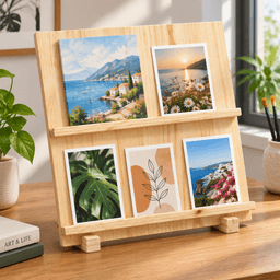 Pine Wood Easel Display Stand for Canvas, Art, Painting & Photos-2T-natural - Thumbnail 2
