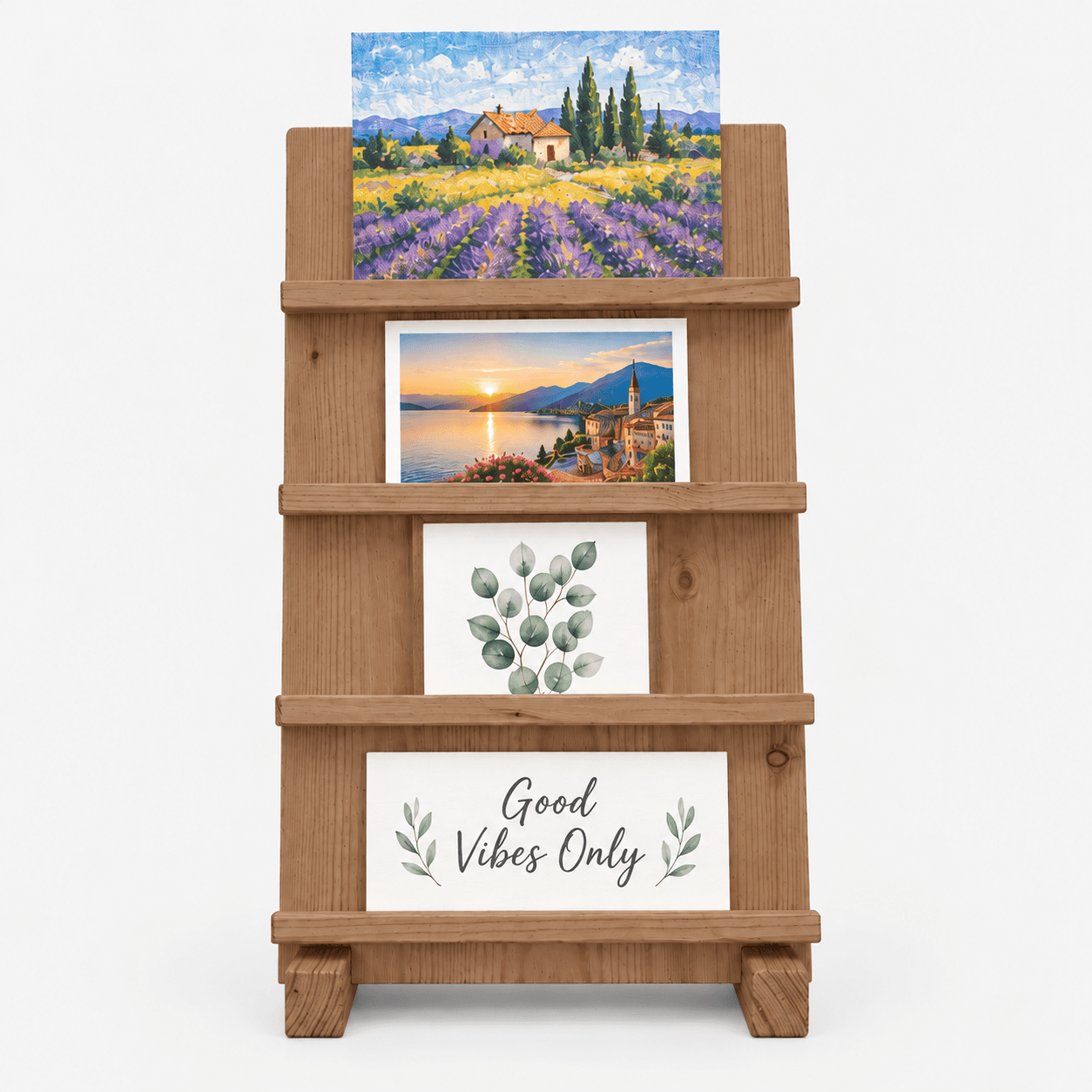 Pine Wood Easel Display Stand for Canvas, Art, Painting & Photos-4T-walnut