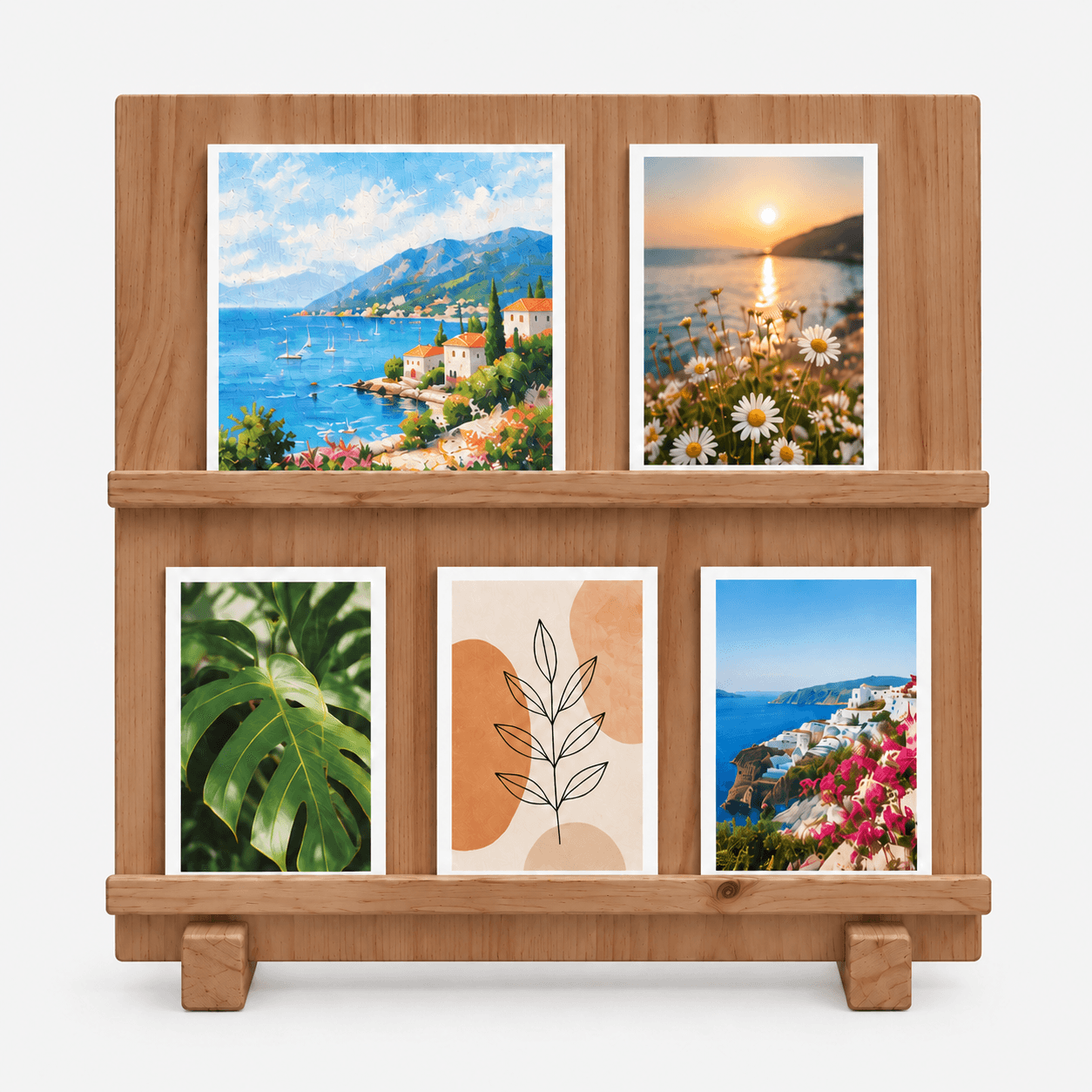 Pine Wood Easel Display Stand for Canvas, Art, Painting & Photos-2T-walnut