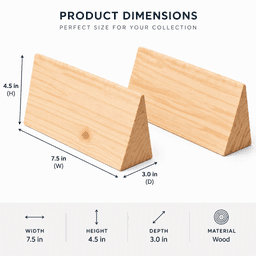 Pine Wood Angled Jewellery Display Stand for Earrings| Tabletop Jewelry Holder & Organizer| Earrings Stand-natural - Thumbnail 5