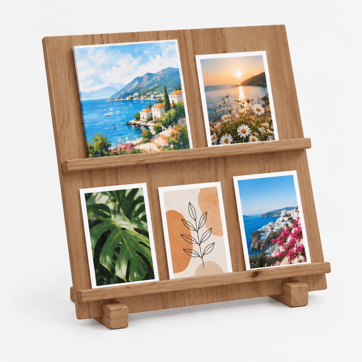 Pine Wood Easel Display Stand for Canvas, Art, Painting & Photos-2T-walnut - Woodwolf Image 3