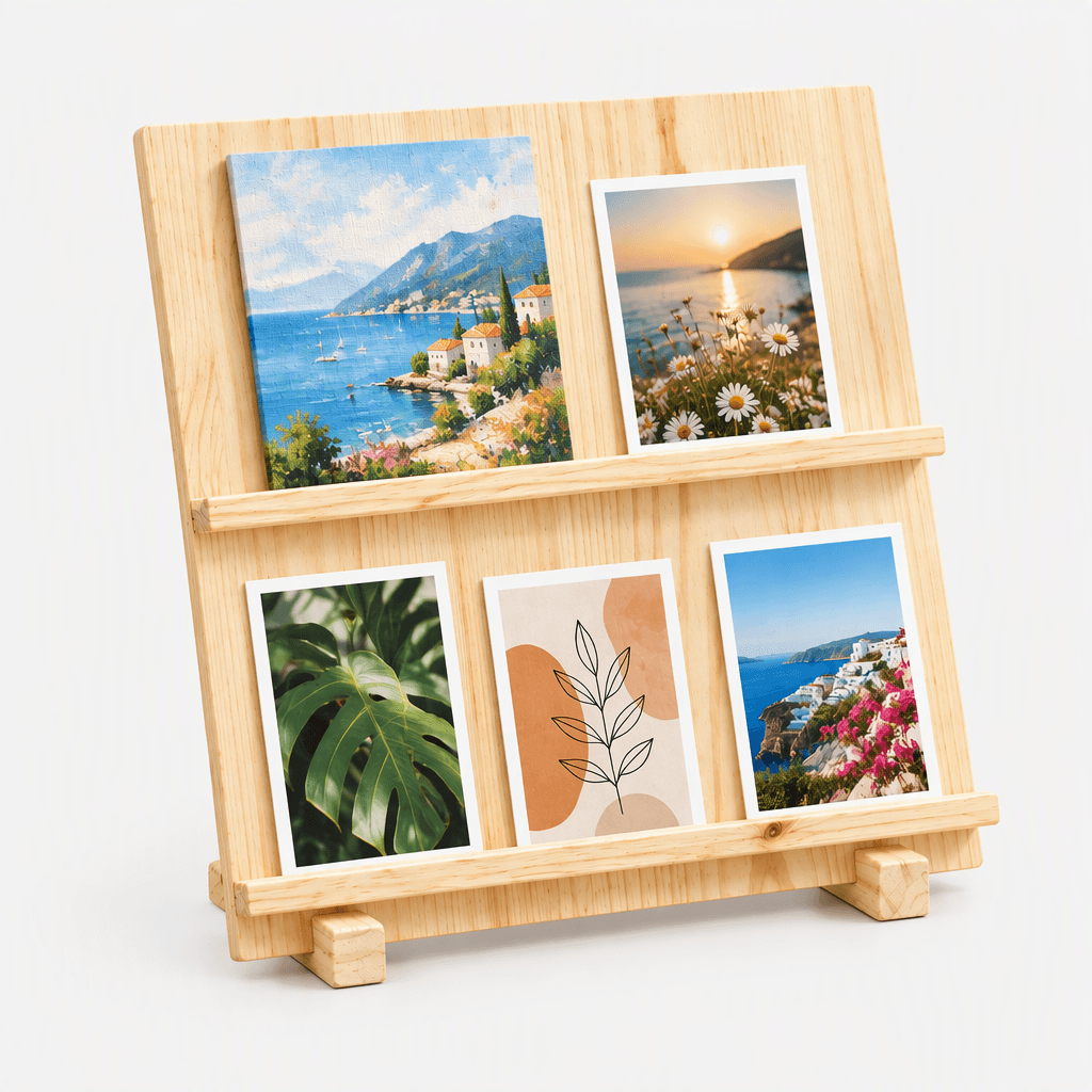 Pine Wood Easel Display Stand for Canvas, Art, Painting & Photos-2T-natural - Woodwolf Image 3