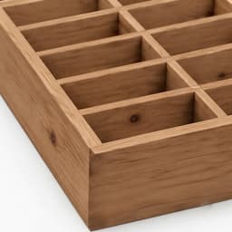  Pine Wood Compartment Organizer Tray, Wooden Storage & Display Box for Crafts, Jewelry & Accessories-walnut - Thumbnail 4