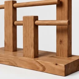 Pine Wood 3-Tier Display Stand for Bracelets, Bangles, Watches & Jewelry | Wooden Organizer Holder-walnut - Thumbnail 4