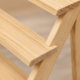 4-Tier Pine Wood Display Shelf, Wooden Stand & Organizer-natural - Thumbnail 4