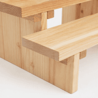 3-Tier Pine Wood Jewelry Stand Shelf Riser | Woodwolf (natural) - Thumbnail 4