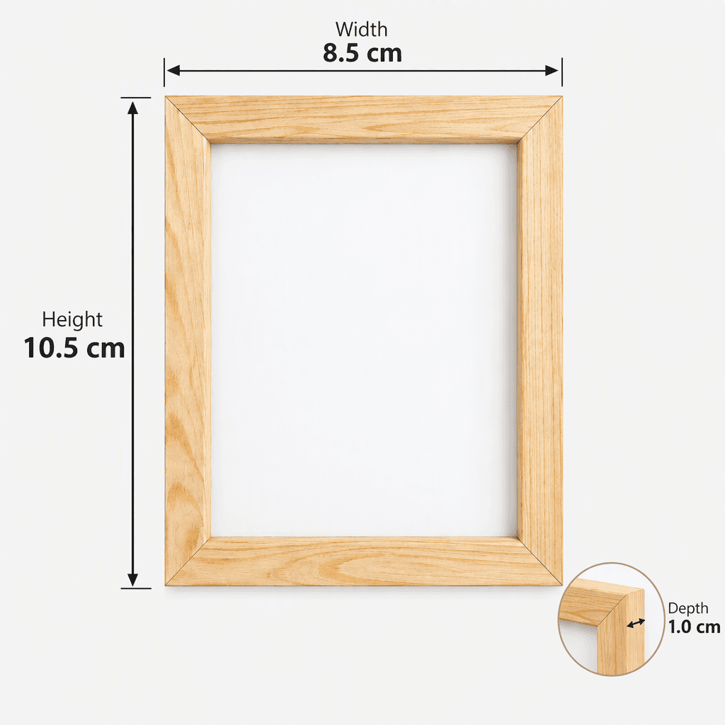 Woodwolf® Pine Wood Photo Frame | Wooden Picture Frame for Home, Office & Wall Decor in natural Finish