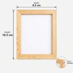 Woodwolf® Pine Wood Photo Frame | Wooden Picture Frame for Home, Office & Wall Decor (natural) - Thumbnail 5