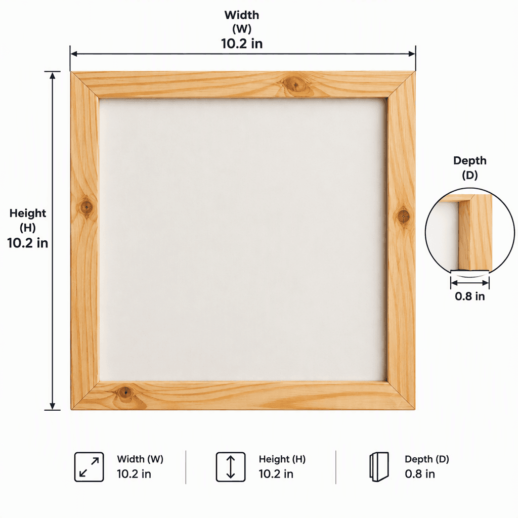 Woodwolf® Pine Wood Photo Frame | Wooden Picture Frame for Wall Display in natural Finish