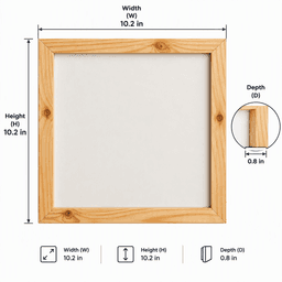 Woodwolf® Pine Wood Photo Frame | Wooden Picture Frame for Wall Display (natural) - Thumbnail 5