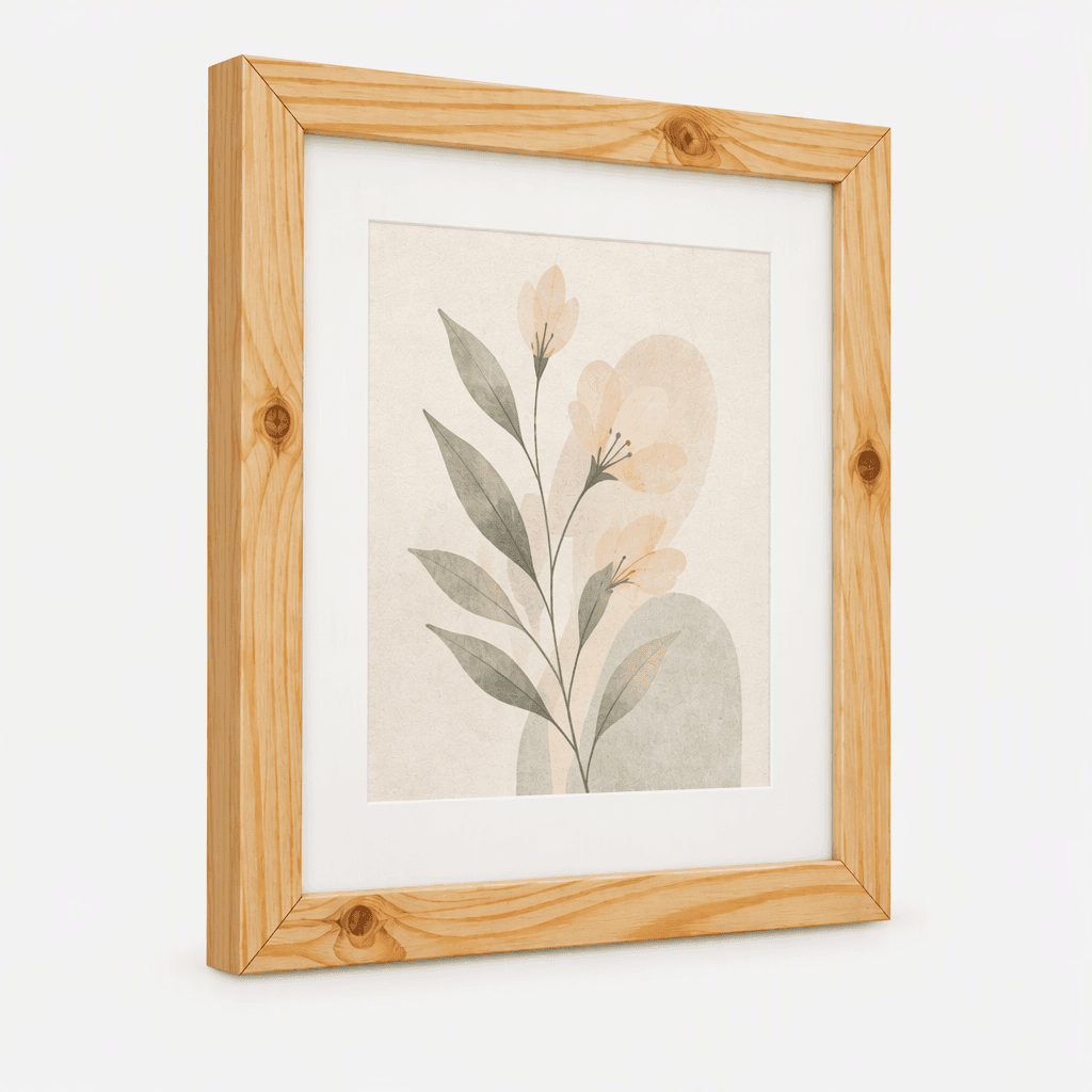 Woodwolf® Pine Wood Photo Frame | Wooden Picture Frame for Wall Display in natural Finish