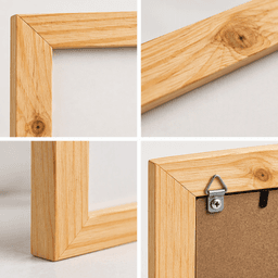 Woodwolf® Pine Wood Photo Frame | Wooden Picture Frame for Wall Display (natural) - Thumbnail 4