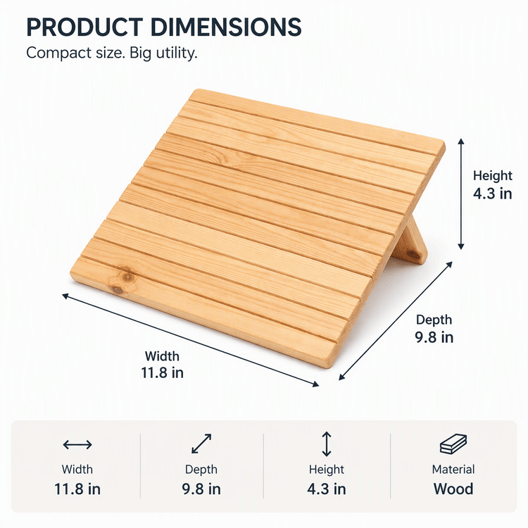 Pine wood Tiered Earring Display Stand – Slatted Jewelry Card Holder & Organizer-natural Dimensions
