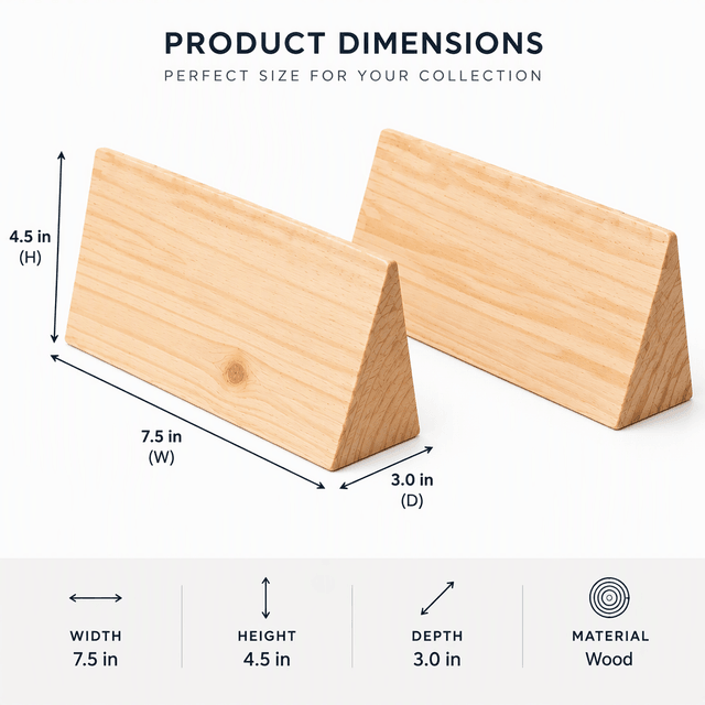 Pine Wood Angled Jewellery Display Stand for Earrings| Tabletop Jewelry Holder & Organizer| Earrings Stand-natural Dimensions