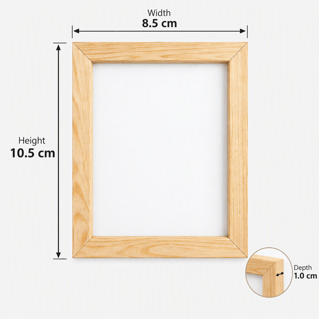 Pine Wood Photo Frame | Wooden Picture Frame for Home, Office & Wall Decor-natural Dimensions