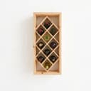 Pine Wood Wall Mounted & Countertop Criss-Cross Wine Rack | Wooden Wine Bottle Storage Display Shelf For Home Bar