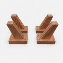 Solid Pine Wood Angled Furniture Legs 4-Piece Set | Wooden Replacement Legs for Sofa, Cabinet and Coffee Table-walnut