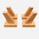 Solid Pine Wood Angled Furniture Legs 4-Piece Set | Wooden Replacement Legs for Sofa, Cabinet and Coffee Table-natural