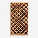 Pine Wood Wall Mounted Criss-Cross Wine Rack | Large Wooden Wine Bottle Storage & Display Shelf | Modern Home Bar Organizer–Natural