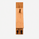 Wooden Wall Mounted Helmet Rack with Hooks-walnut