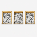 Wooden Serving Tray, Floral Pattern, Natural Clear Matte Finish, Rectangular, Farmhouse Style