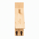 Wooden Wall Mounted Helmet Rack with Hooks-natural
