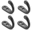 Matte Black Wall Hook Heavy Duty Coat Hook with Black Screws – Modern Robe Hook for Bathroom, Entryway, Bedroom & Closet-04