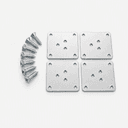Metal Furniture Leg Mounting Plates with Screws, Flat Sofa Leg Connectors for Table, Chairs & Couch, Pack of 4-04