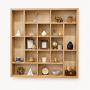 Wooden Cup and Mug Rack Wall Mount | Display Shelf with Jute Back Panel | Kitchen Coffee Cup Storage Organizer-natural