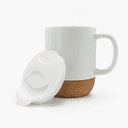 Ceramic with Cork Bottom Coffee Mug White (White)
