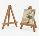 Pine Wood Tabletop Easel Stand|Canvas, Painting & Photo Display stand-walnut