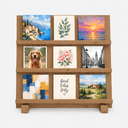 Pine Wood Easel Display Stand for Canvas, Art, Painting & Photos-3T-walnut