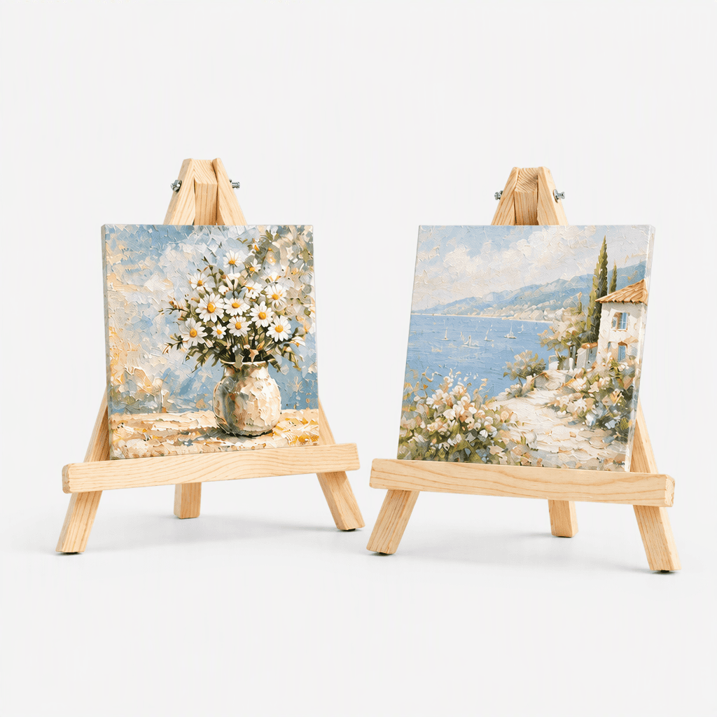 Pine Wood Tabletop Easel Stand|Canvas, Painting & Photo Display stand-natural