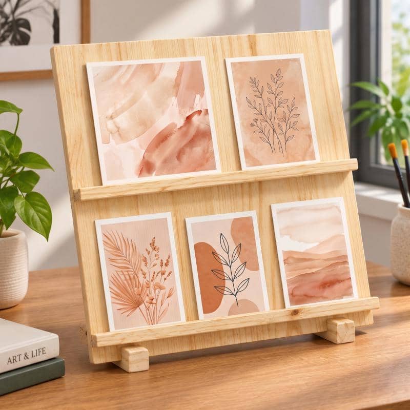 Pine Wood Easel Display Stand for Canvas, Art, Painting & Photos-2T-natural