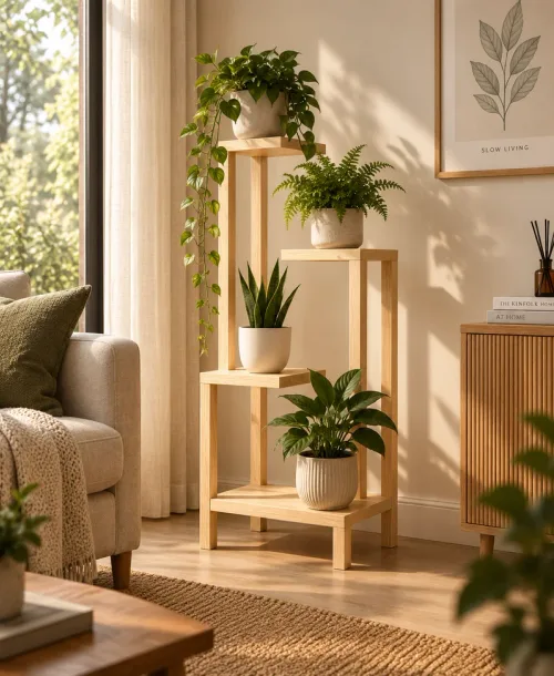 Wooden Planter Stand